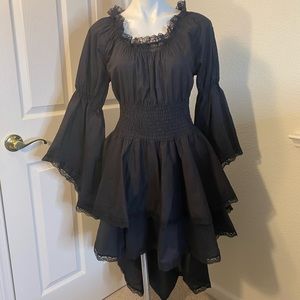 Pyramid collection black dress cotton